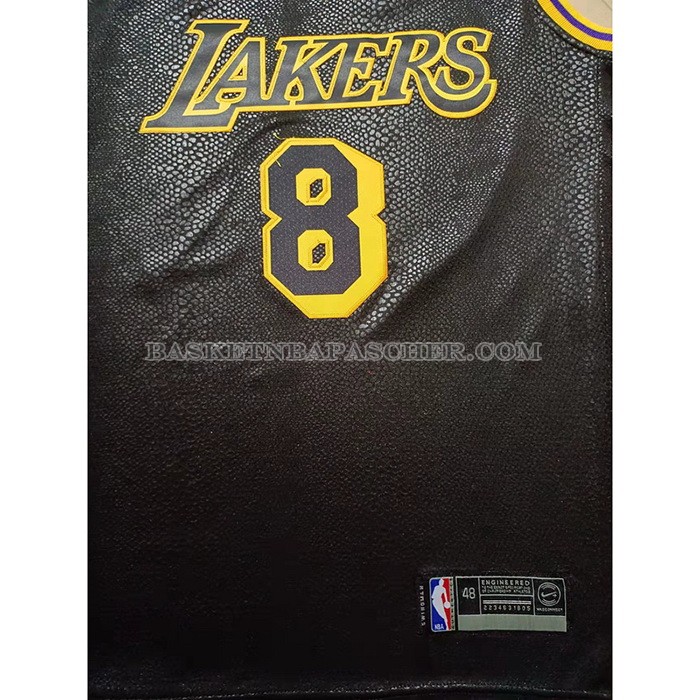 Maillot Los Angeles Lakers Kobe Bryant NO 8 24 Black Mamba Noir